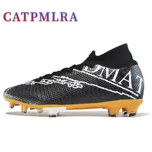 High Quality High Top Football Shoes Mens Long Spikes Mens Slip-on Training Shoes Middle Anti-Slip School Football Shoes