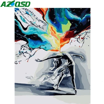 

AZQSD DIY Coloring By Numbers Ballet Girl Unframe Decoration Oil Painting By Numbers Portrait Acrylic Paint Unique Gift