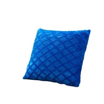 

Solid Lattice Plush Home Bed Throw Pillow Case