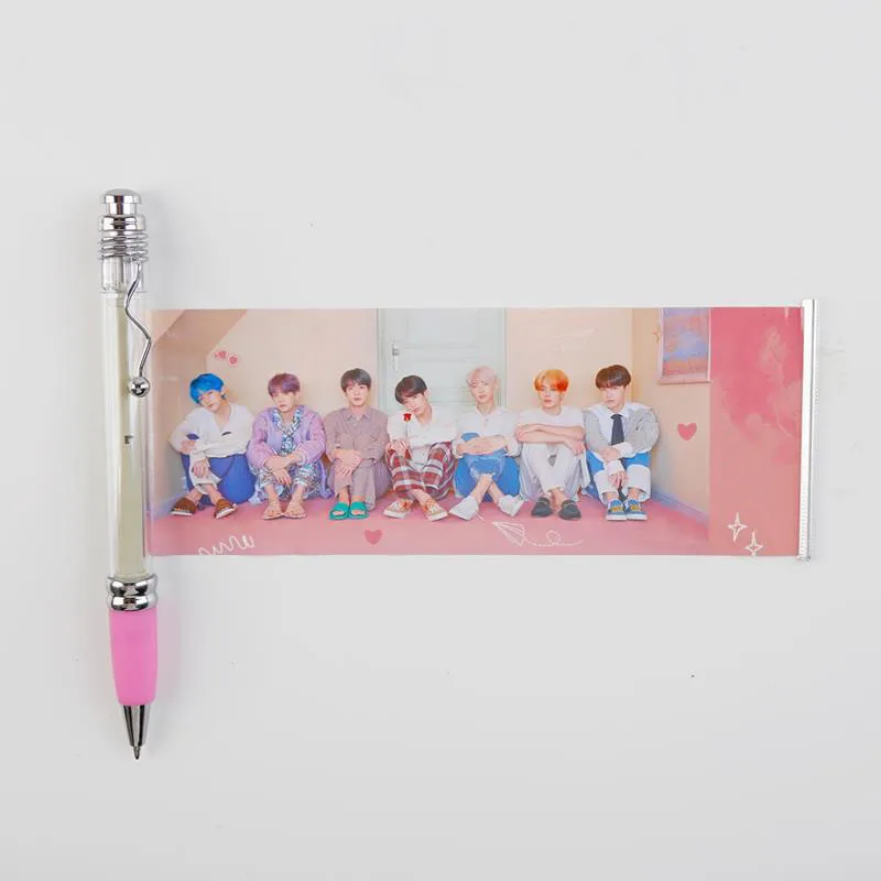 KPOP Bangtan мальчики карта душа персона 0,5 мм черная ручка студенческие канцелярские принадлежности JUNG KOOK NJIMIN JIN SUGA FH247 - Цвет: Bangtan Boys