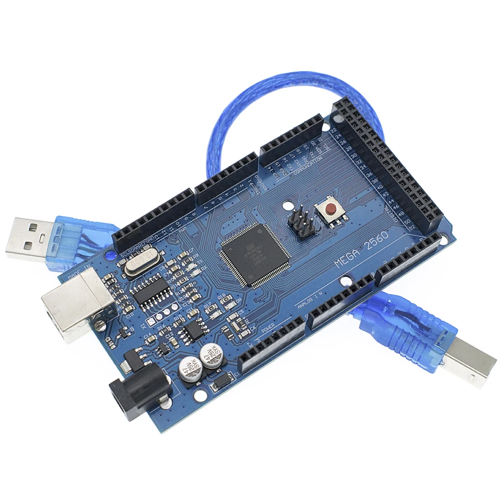 Tenstar Robot CH340G Мега 2560 R3 Mega2560 REV3 ATmega2560-16AU доска + USB кабель для arduino |