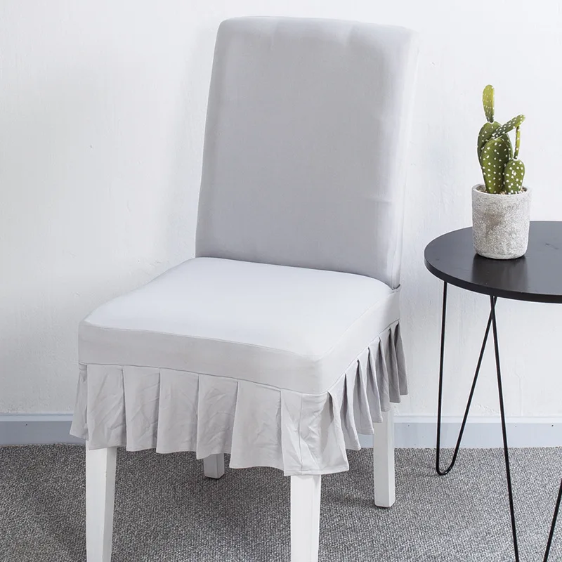 Однотонный чехол из спандекса для защиты гостиничного кресла наполовину обшитый