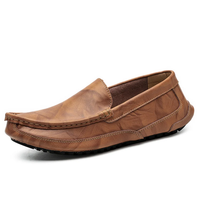 Повседневные мужские лоферы из натуральной кожи; сезон осень; chaussure homme Mocasines Hombre; мокасины; Лоферы для вождения