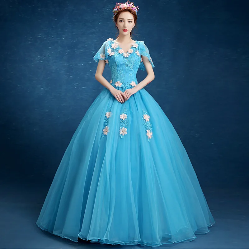 Платья для 15-летнего сезона синие платья Quinceanera бальные взрослых платье 2019