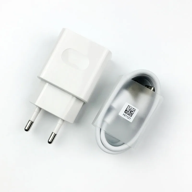 Оригинальное быстрое зарядное устройство huawei QC 2,0 Адаптивное зарядное устройство 18 Вт ЕС штекер Адаптер быстрой зарядки usb type c кабель для honor 9 8 mate 20 10 lite p 9 - Тип штекера: charger set