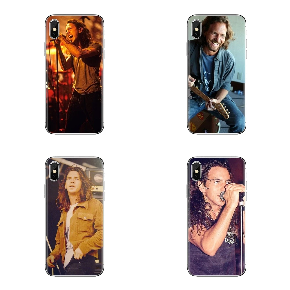 Housing For iPhone XS Max XR X 4 4S 5 5S 5C SE 6 6S 7 8 Plus Samsung Galaxy J1 J3 J5 J7 A3 A5 Eddie Vedder Pearl Jam plays Music |