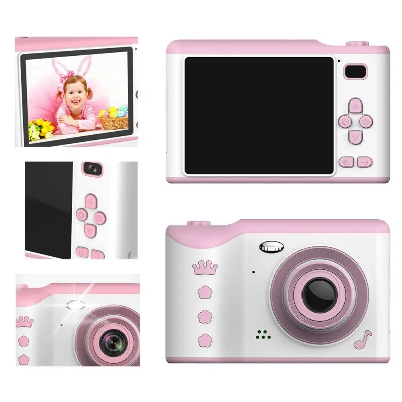 C4 2.8" Touch Screen Mini Record Camera 8M Lens Digital Kids Camera 16G Card