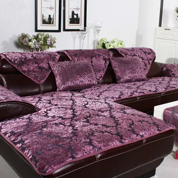 

Fashion non-slip thickened winter European plush sofa cushion Versailles flowers Sofa cover towel Leather sofa cushion cloth