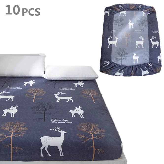 DHL 10pcs/lot High-grade Creative Fitted Sheet Mattress Cover 120/150/200cm Printed Bed Sheet Bed Linens bedclothes