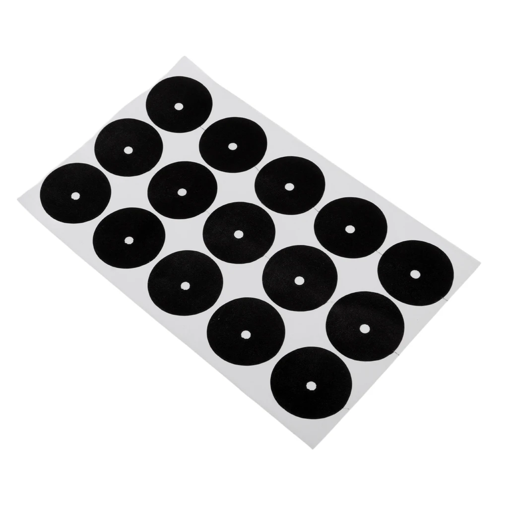 Pack of 15 Pool Table Spots Black Ball Marker Sticker Hitting Training Spot