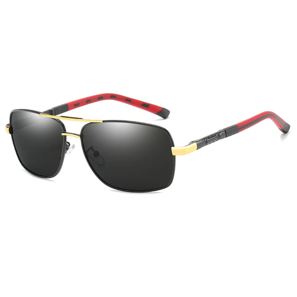ELITERA Брендовые мужские солнцезащитные очки из сплава, поляризованные UV400 зеркальные Мужские солнцезащитные очки, женские очки - Цвет линз: gold black