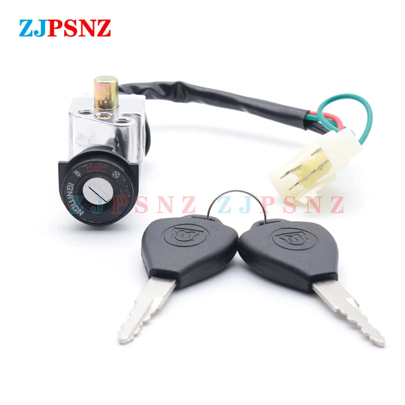 Motorcycle Scooter Switch Key Faucet Lock Head Lock Electric Door Lock 5 Wires For GY6 CG125 Motorcycle ATV Ignition Universal excavator parts start electric door lock ignition switch key head parts for komatsu pc60 120 200 220 5 6 7