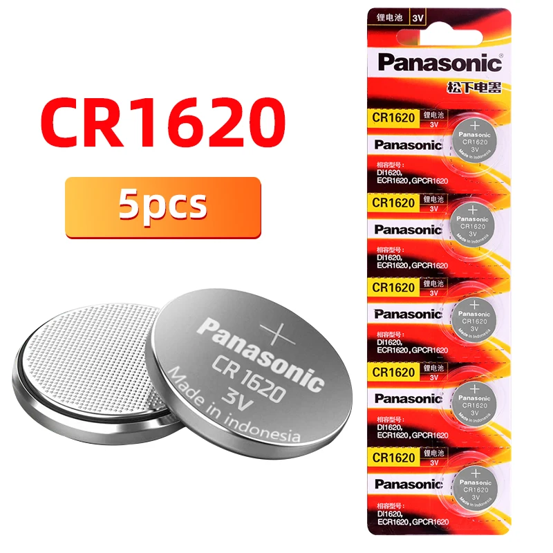 5PCS/lot PANASONIC Original CR1620 Button Cell Battery 3V Lithium Batteries CR 1620 for Watch Toys Computer Calculator Control |