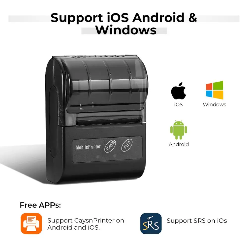 ISSYZONEPOS Android Bluetooth принтер мобильный беспроводной мини штрих-код 58 мм Термальный чековый POS принтер iOS Телефон Бесплатные SDK программы