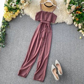 

Women Spring Autumn Sexy Long Rompers Womens Jumpsuit Off-shoulder Overalls Combinaison Femme Ropa Mujer ZT5613