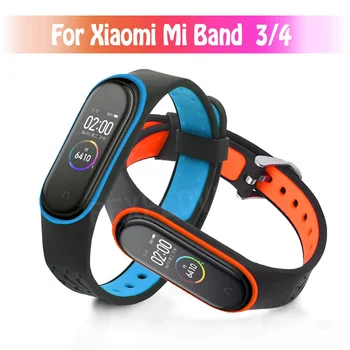 

For Xiaomi Mi Band 4 Strap Sport Watch Silicone Wrist Strap For Mi Band 3/4 Bracelet Smart Miband 4 NFC Strap Correa Accessories