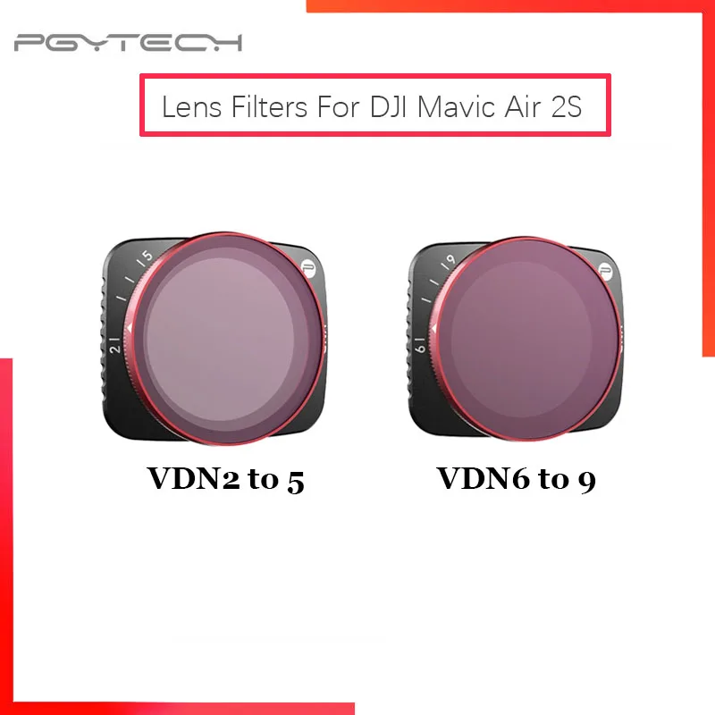 Комплект фильтров PGYTECH Mavic Air 2S VND 2to5 6to 9 фильтр объектива камеры для DJI аксессуары