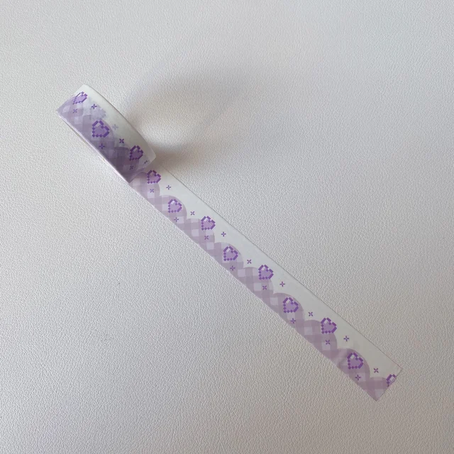 1Pc Color Pixel Love Cherry Decoration Tape Cute Colorful Washi Masking Tape Creative Scrapbooking Stationary School Supplie 1Pc B