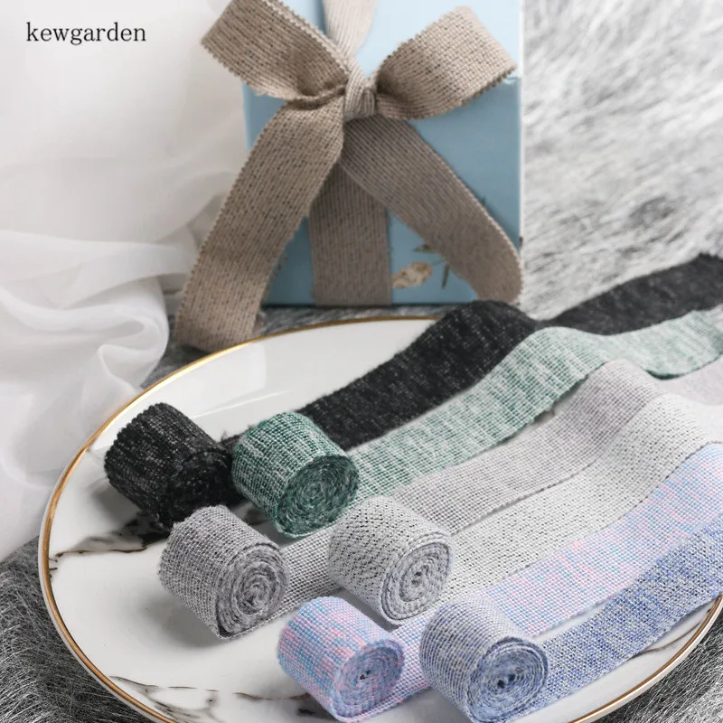 Kewgarden 25 мм 1 &quotСнежинка шерстяная пряжа лента DIY бант аксессуары для волос