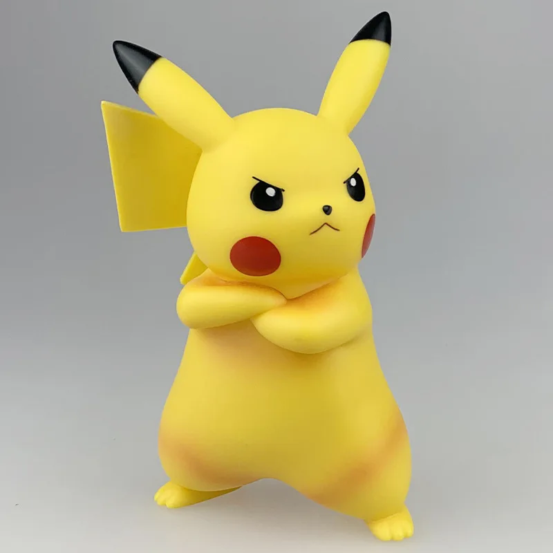 Angry Pikachu Anime Cartoon Movies Pokemon Pikachued Poke Monster Pvc  Action Figures Collection Model Dolls Kids Birthday Gifts