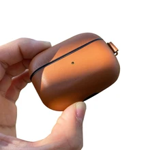 Роскошный кожаный чехол для Airpods Pro, защита от падения, чехол для Apple Airpods 3, с брелком, TWS, Pro, чехол