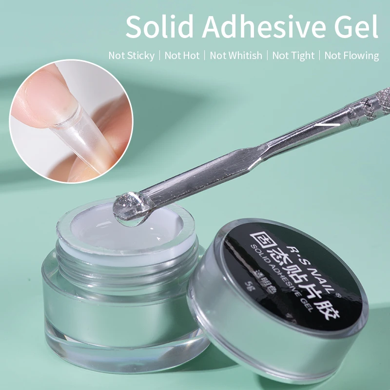 Born Pretty Solid Tips Gel Nail Polish Easy Stick Adhesive 5 In 1 Glue Gel  Stick Tips Clear Solid Nail Art Pvc Soft Uv Gel 5ml - Nail Gel - AliExpress