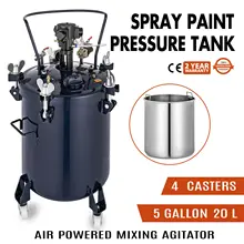 5 галлонов 20л краски давление подачи горшок бак распылитель пистолет регулятор мешалка