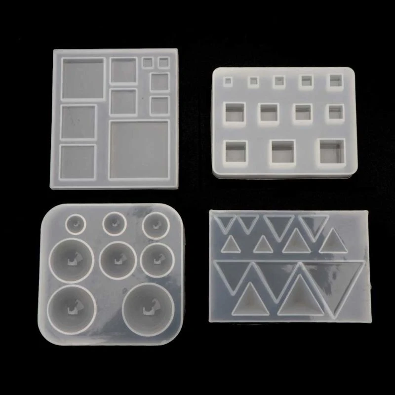 

All Size Square Round Triangle DIY Geometric Resin Silicone Mold Jewelry Tools