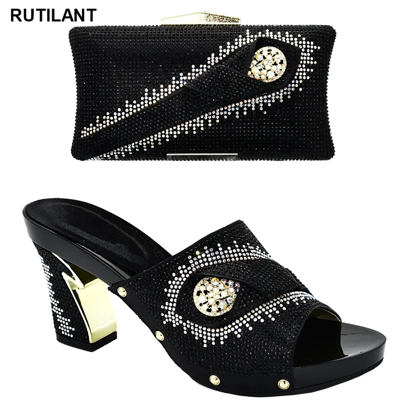 

Designer Shoes Women Luxury 2019 Elegant Fits True To Size, Take Your Normal Size Crystal Italian Shoes with Matching Bags