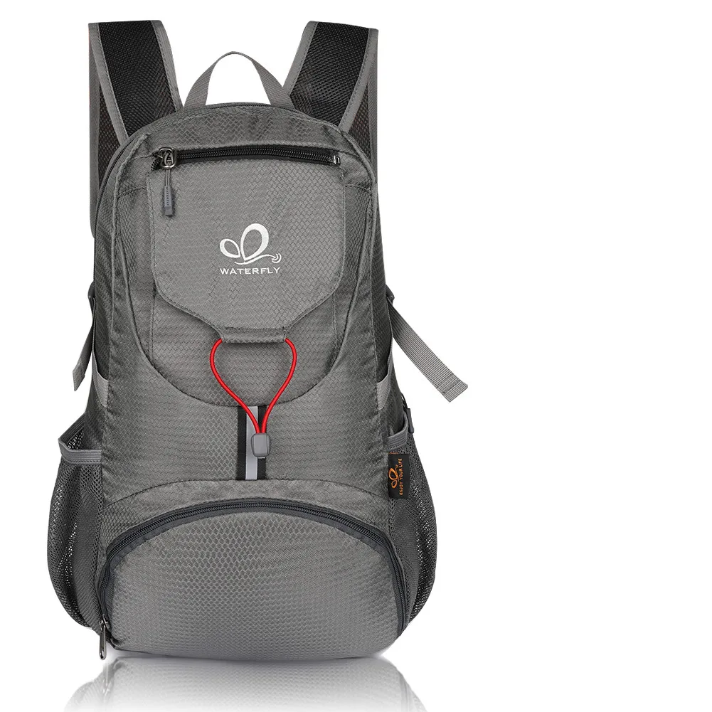 Водонепроницаемый легкий рюкзак для путешествий и альпинизма, спортивная сумка для женщин и мужчин, повседневные походные сумки - Цвет: Серый цвет