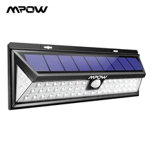 Mpow CD020 54 светодиодный ночник IP65 Водонепроницаемый солнечный светильник s широкоугольный светодиодный светильник на солнечных батареях для сада, стены, двора, патио