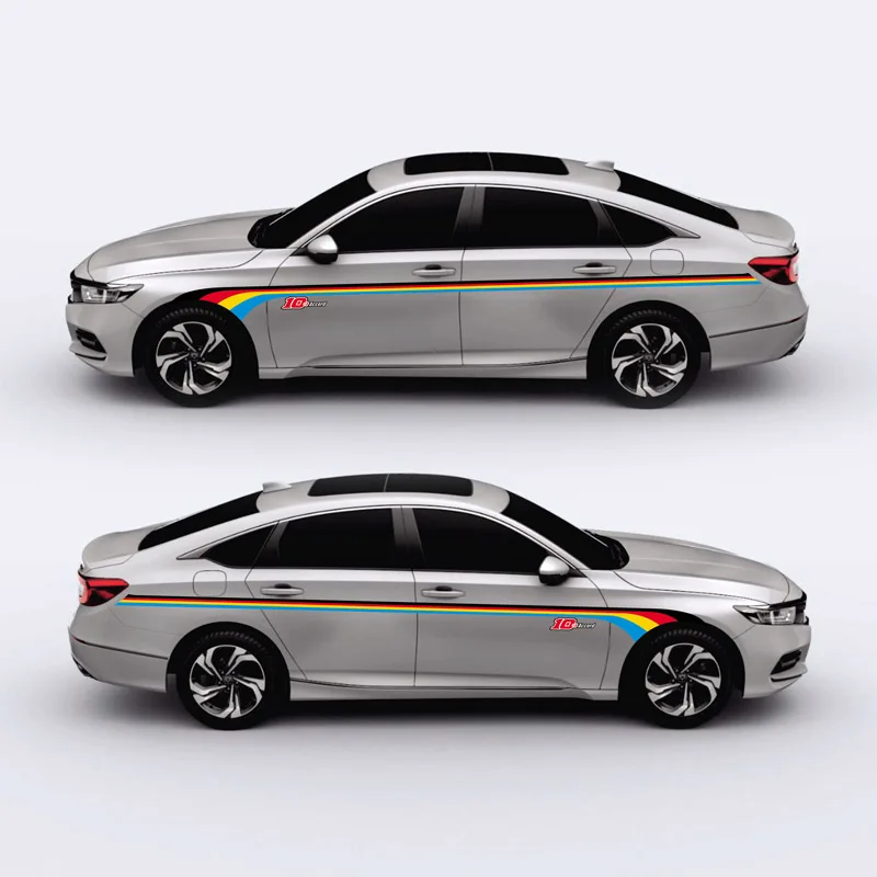 White car Обе стороны тела Range Rover sport Авто наклейки для Honda Accord автомобильные кузова индивидуальная наклейка внешние аксессуары - Название цвета: White car
