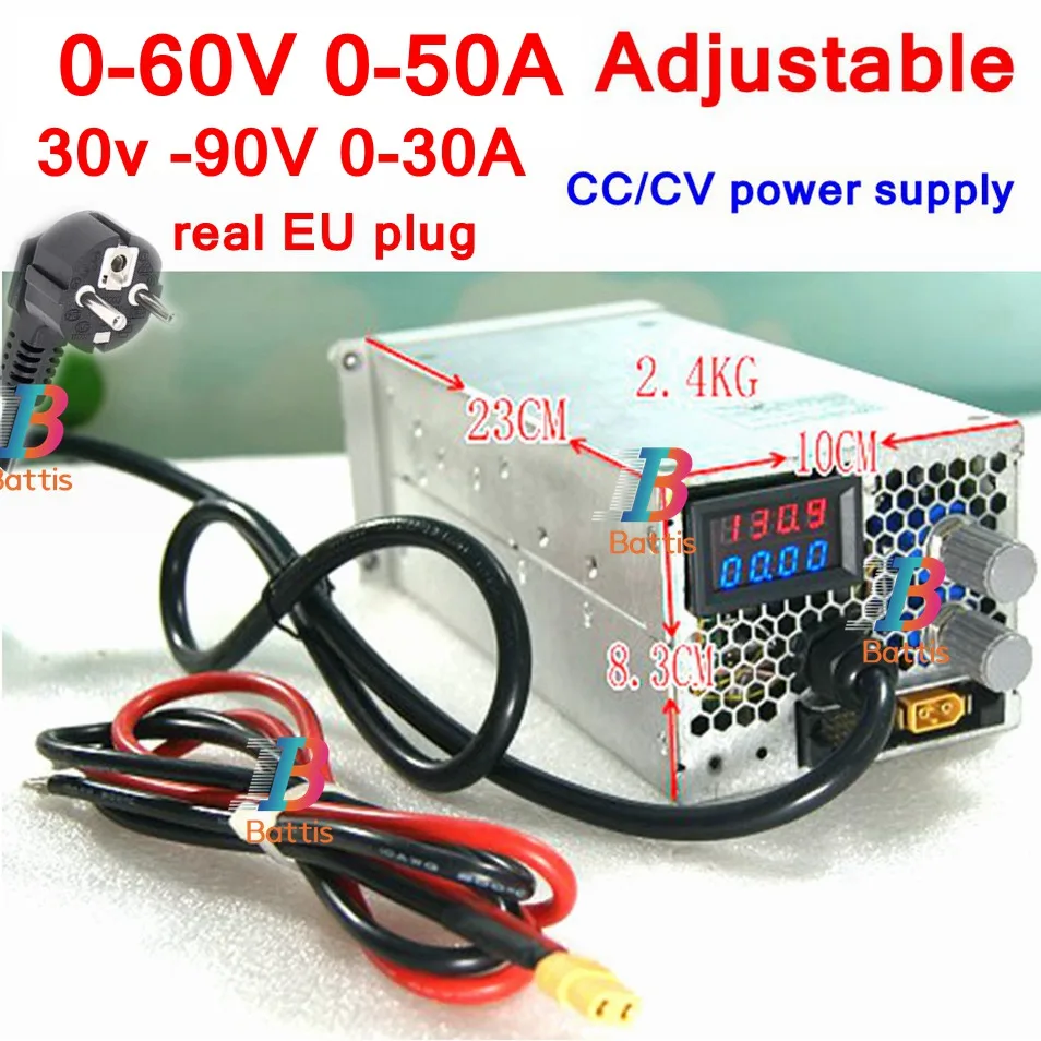 0-60V 0-50A Регулируемый Питание зарядное устройство CC CV 30 dc-двигатель, напряжение 90v 0-30A 72 v 48V 36V 24V 60V 20A 60A 30A 40A 50A 15A 25A Мощность бэттиса