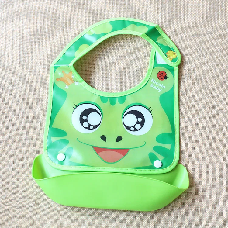 New Style BABY'S Silicone Bib Children-in-Stereo-Dismantling Baby Feeding Bib Mom And Baby Agent to Join