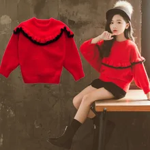 

Fashion Loose White Red Baby Girls Winter Warm Spring Children's Coat Kids Plus Velvet Teens Tops Thicken Bottoming Mink Down