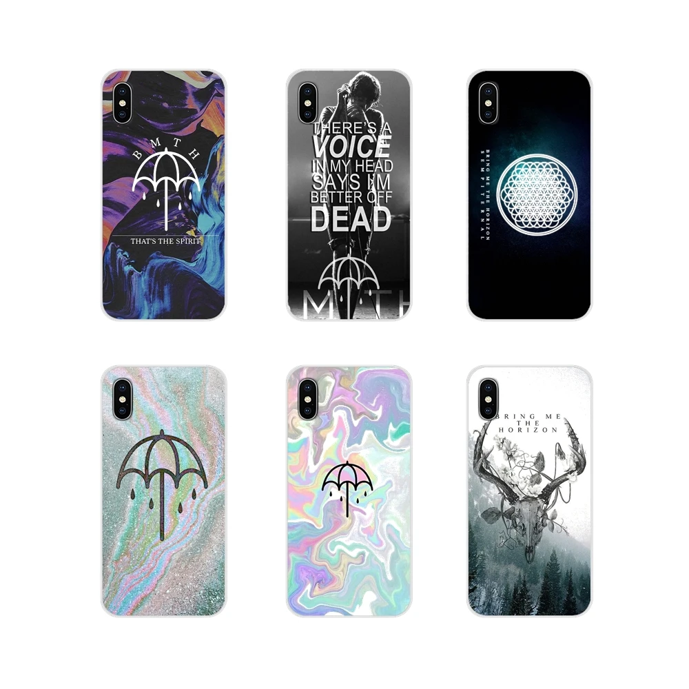 Прозрачные чехлы из ТПУ для Apple iPhone X XR XS 11Pro MAX 4S 5C SE 6S 7 8 Plus ipod touch 5 6 Bmth Bring Me The Horizon |