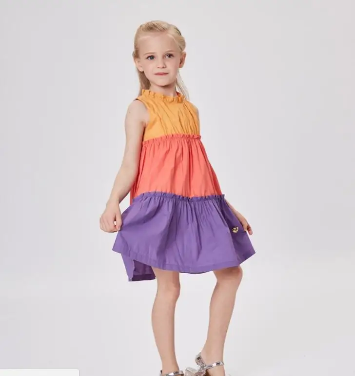 Платье для маленьких девочек летние детские праздничные платья модные детские платья в европейском стиле милый костюм принцессы