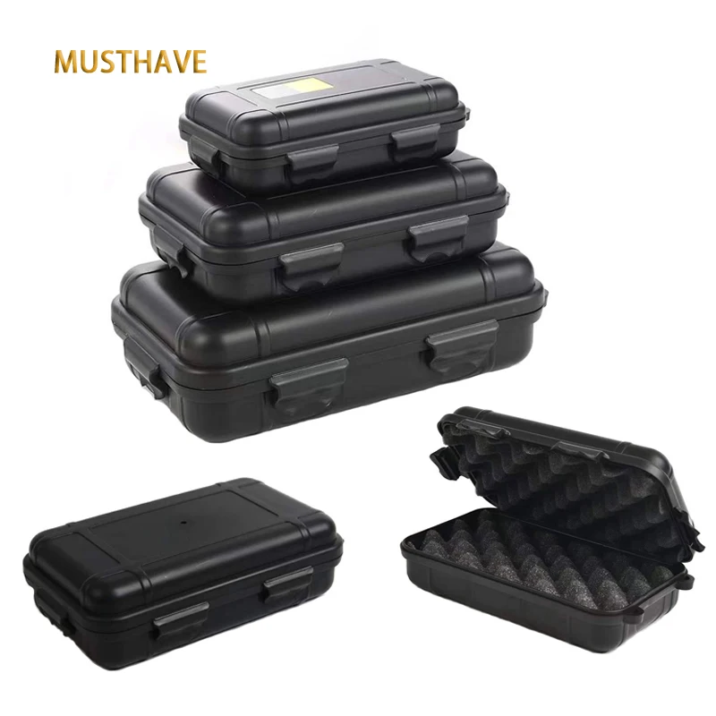 Waterproof Shockproof Sealed Toolbox Outdoor Safety Case Camping Supplies Storage Box Instrument Lockable Dry with Foam tool storage box,parts storage box,plastic tool box,storage organizer box