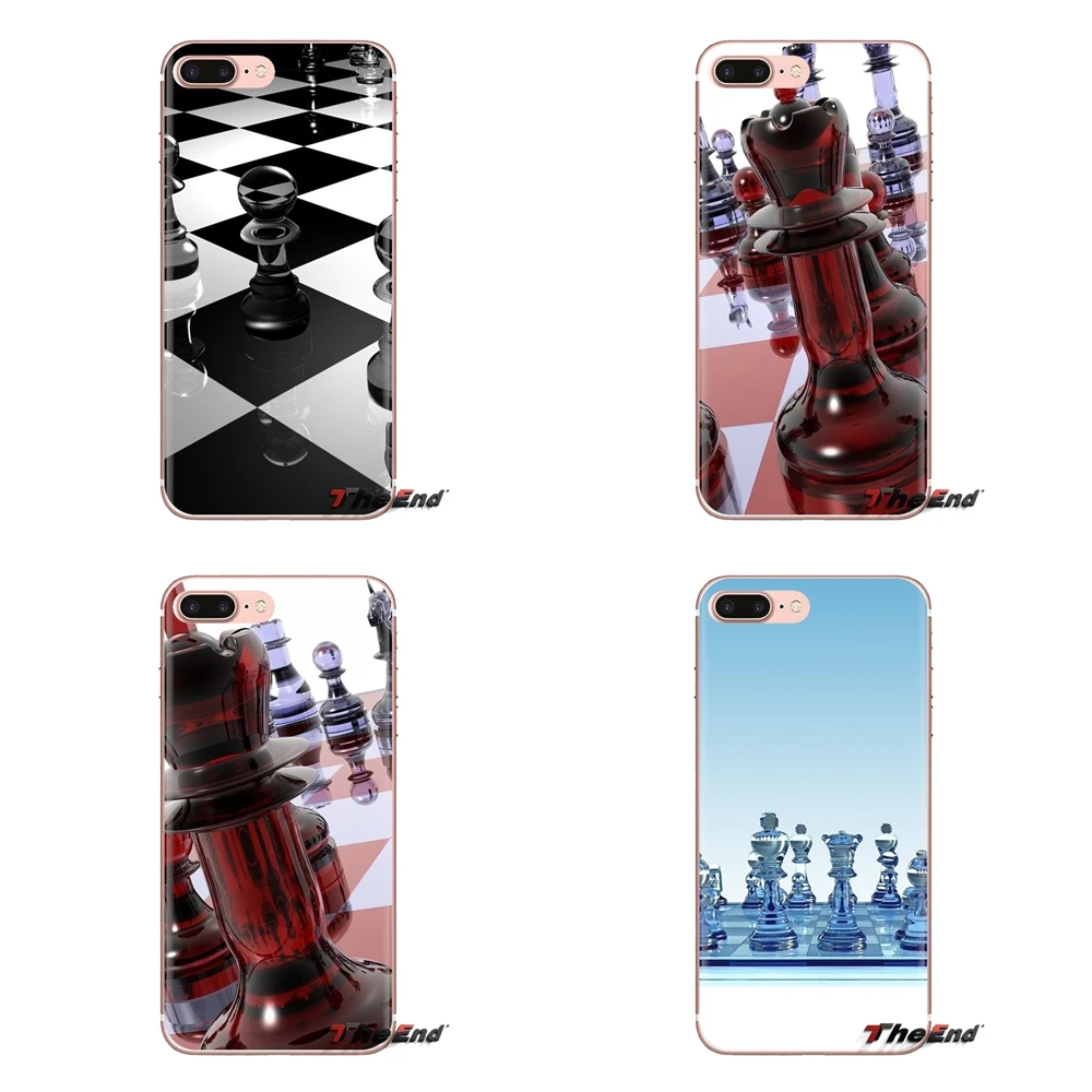 Прозрачные мягкие чехлы 3D шахматы для iPhone XS Max XR X 4 4S 5 5S 5C SE 6 6S 7 8 плюс samsung Galaxy J1 J3 J5 J7