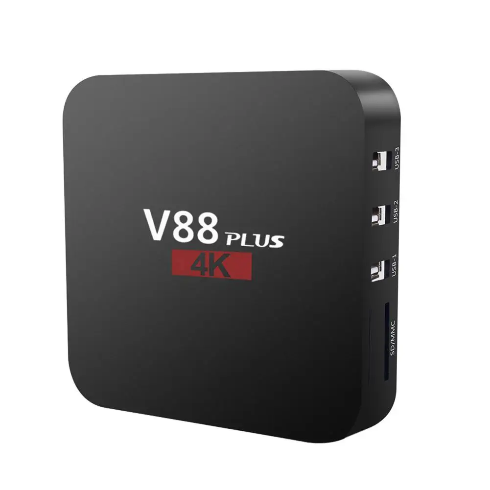 

V88 Plus RK3229 Quad Core 1080P 2+16GB Miracast TV Set-top Box for Android 7.1 DC 5V/2A AC 110-240V 50/60Hz TV Box V88 Plus