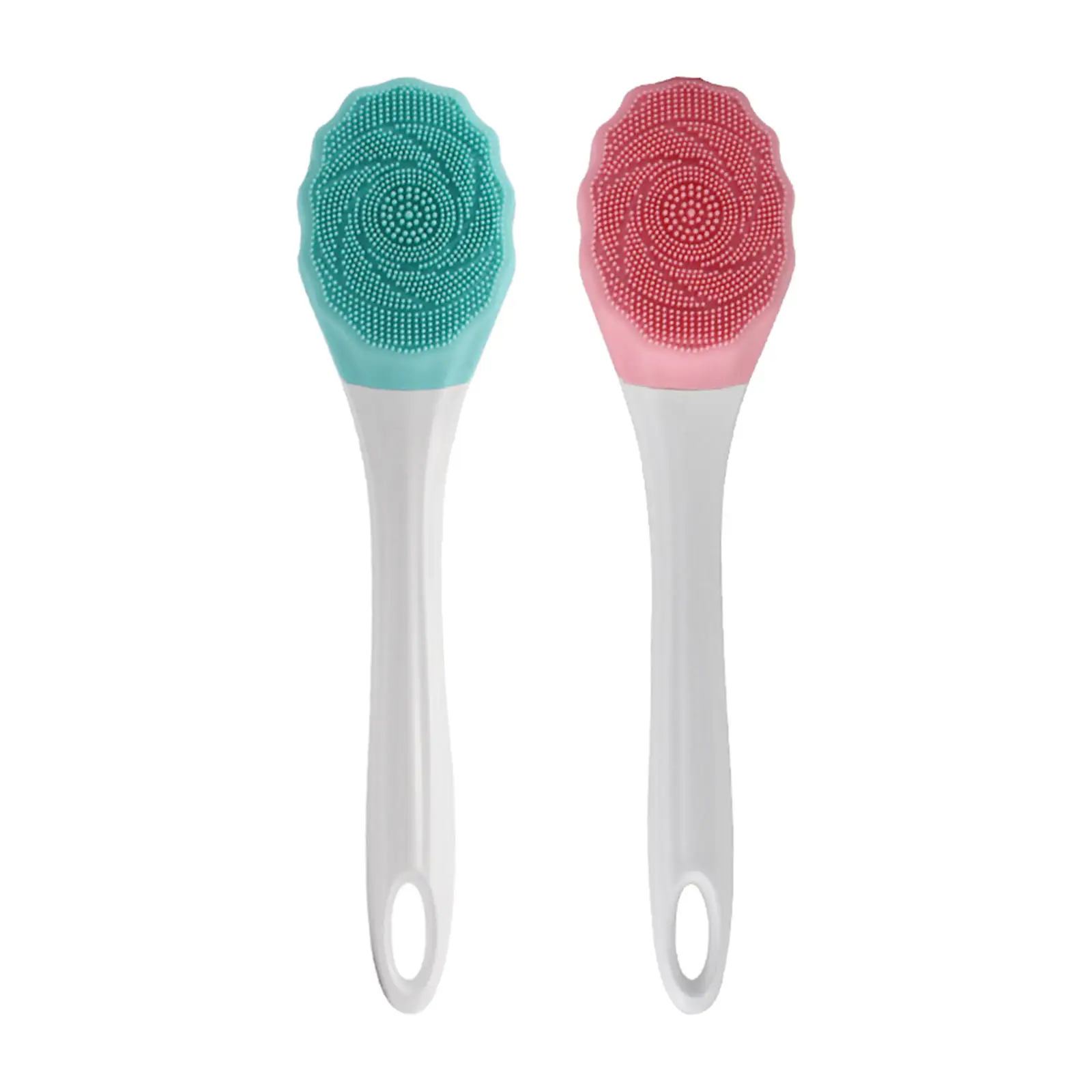 Electric Bath Brushes Scrubber Silicone Long Handle 500mAh Shower Brush Massager for Back Whole