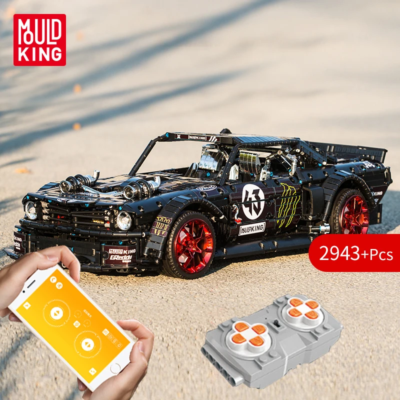 

Technic Series Ford Mustang Hoonicorn Rtr V2 Racing Car Power Function Led Light Electric Remote Control Building Blocks Toys