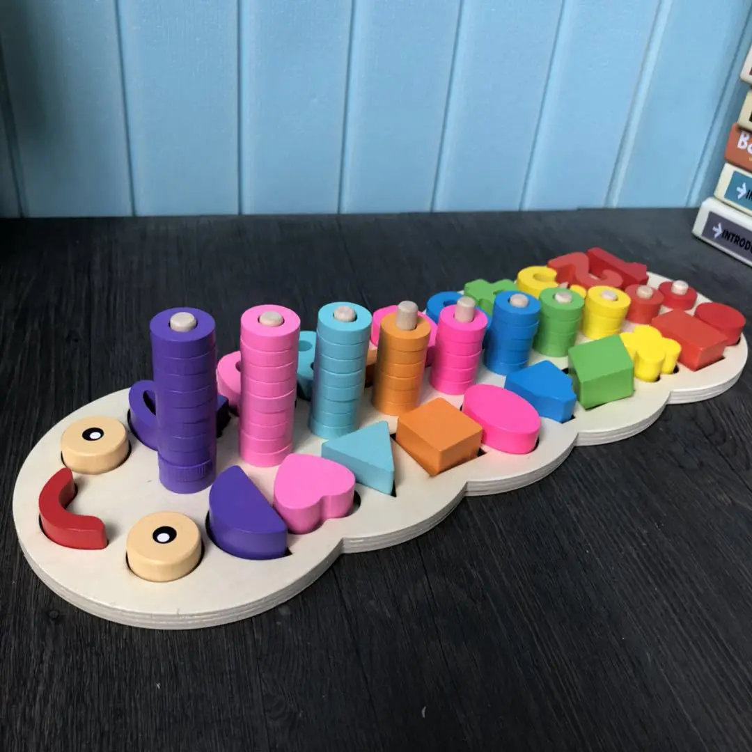 

Children Wooden Color Cubic Three-in-One Numbers Board with Numbers Graphics Cognitive 234-Year-Old Learning Toy