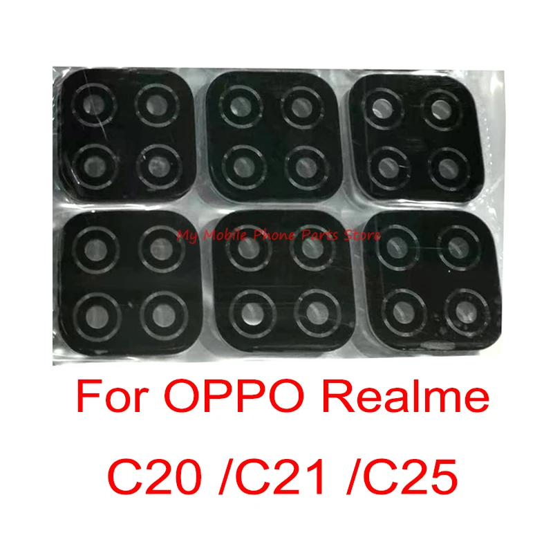 Rear Camera Back Lens Cover For OPPO Realme C20 C21 C25 Back Camera Lens Glass Replacement Parts With Sticker Glue Tape