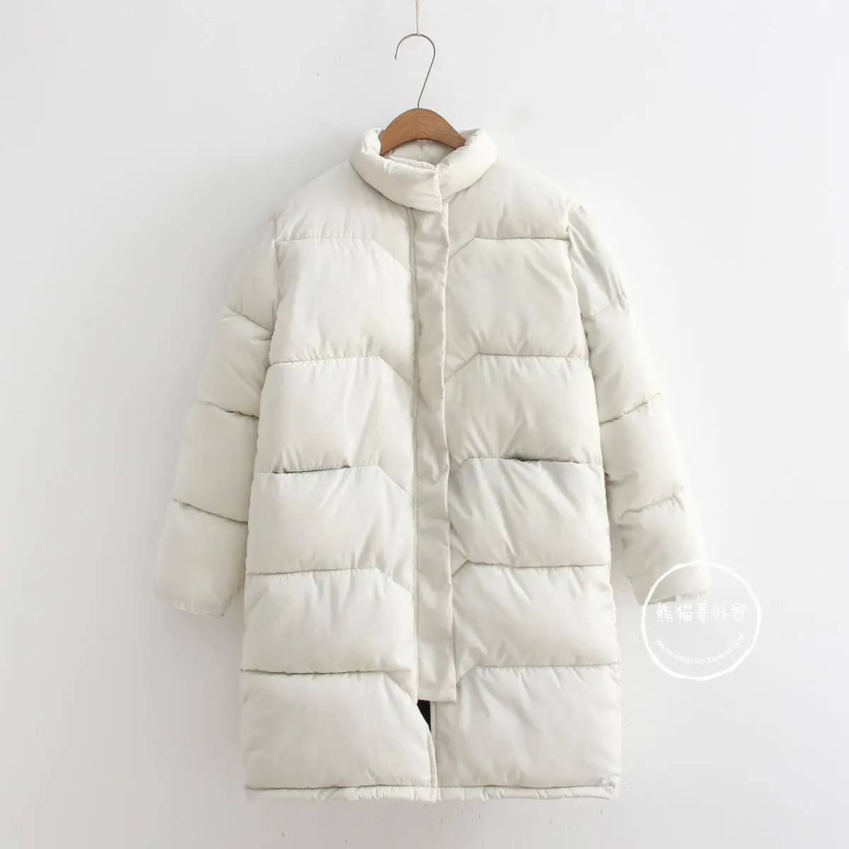 

19 Winter New Style Cotton Coat Women's Mid-length Korean-style Thick Warm Color Stand Collar Students down Coat Cotton