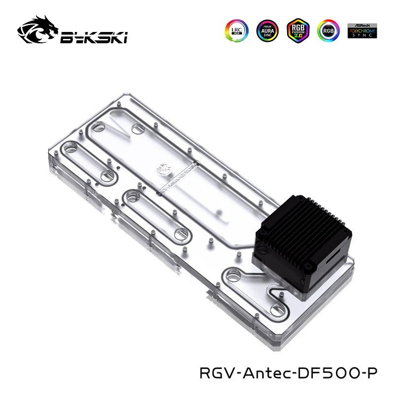 Bykski Distro Plate для Antec DF500 корпус воды акриловый RGB чехол компьютера охлаждающий
