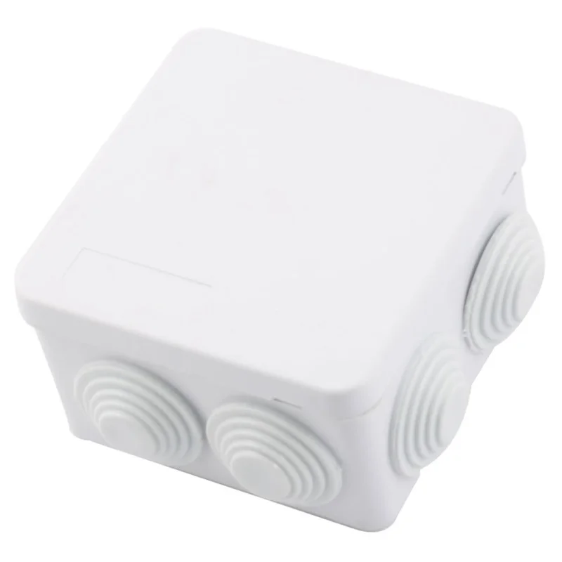 

ABS IP55 Waterproof Square Junction Box Plain Press on Lid 85x85x50mm