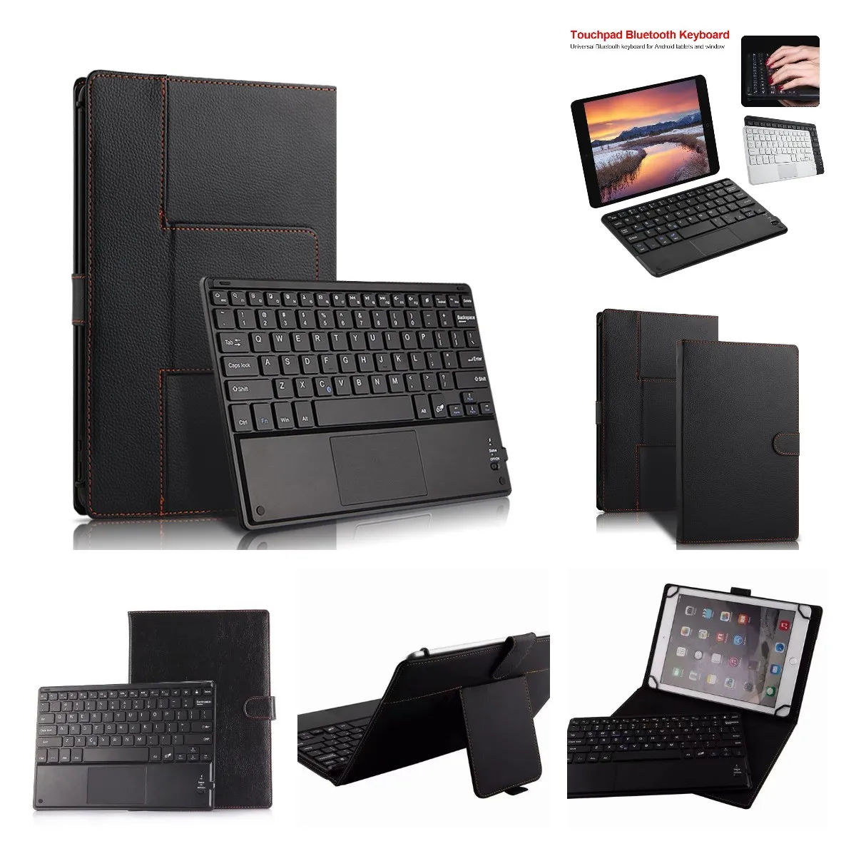 Tablet Keyboard Universal 10.1 Magnetic PU leather stand Case For Acer Iconia One 10 Bluetooth Keyboard Cover