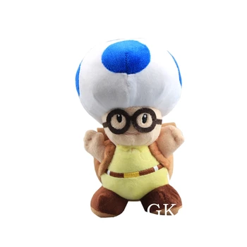 

20 cm Mario Captain Toad Blue Plush Toys Doll Peluche Mario Mushroom Stuffed Animals Toys baby kids Christmas Birthday Gift