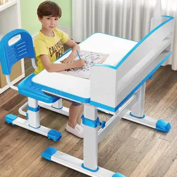 

Children's Learning Desk And Desk Can Lift And Lift Elementary School Students'writing Desk And Chair Combination Suit Baby's De